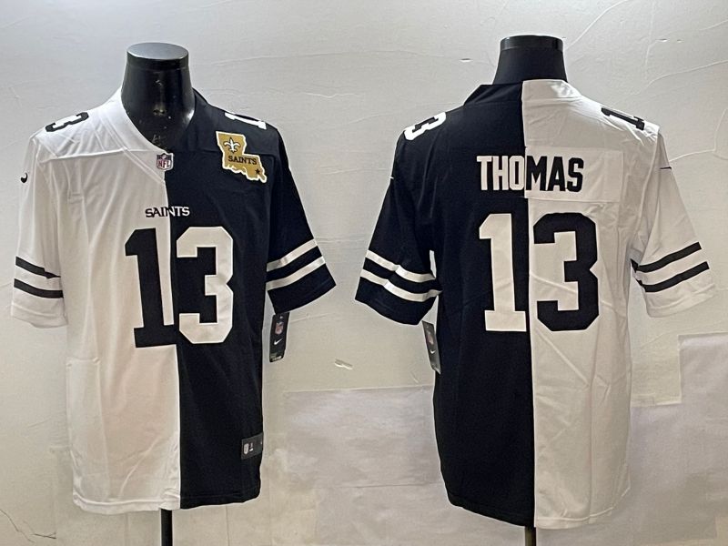 Men New Orleans Saints #13 Thomas White Black Fashion 2025 Nike Limited NFL Jersey style 3->new orleans saints->NFL Jersey
